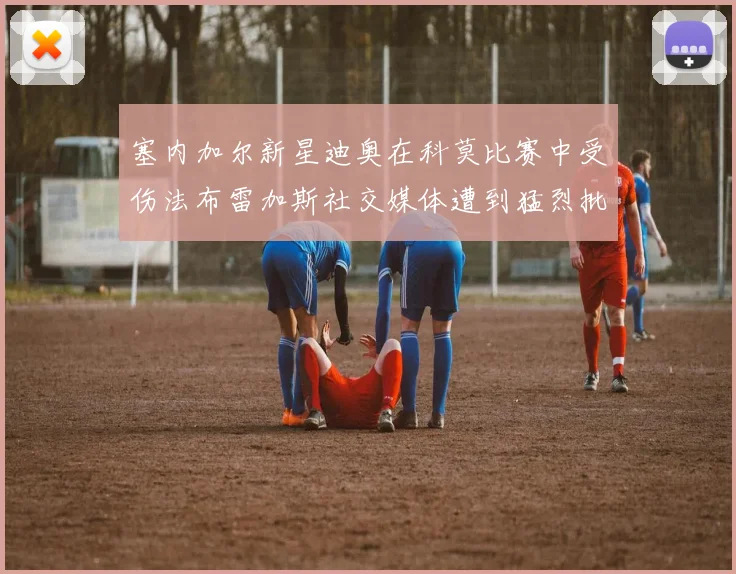 塞内加尔新星迪奥在科莫比赛中受伤法布雷加斯社交媒体遭到猛烈批评